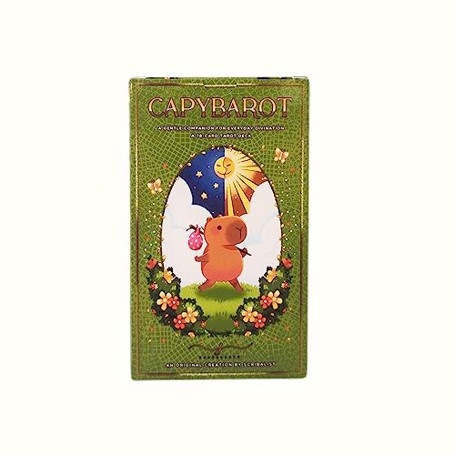 AAHOME 78 PCS Tarot Capybarot Psychologische Oracle Tarot Karte Schicksal Divination Tarot Deck Familie Party Oracle Brettspiel Wahrsagerei Capybarot Tarot von AAHOME