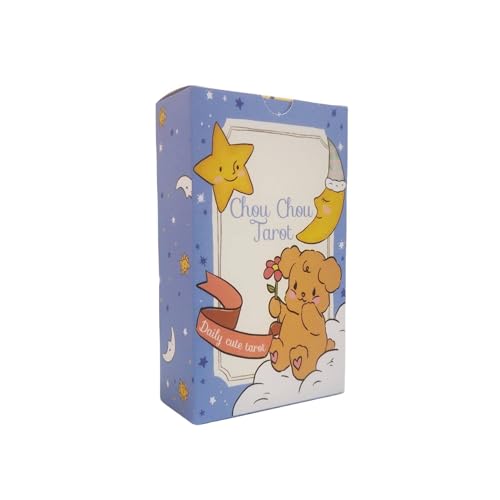 AAHOME 78 Stück Chou Chou Tarotkarten mit Leitfaden für Anfänger, 12 x 7 cm, niedliches Hunde-Tarot-Deck, Kawaii Chou Chou Tarot von AAHOME