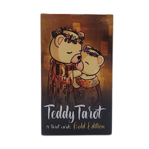 AAHOME Englisch 12x7cm Tarot Teddy Tarot Karte Schicksal Divination Familie Party Papier Karten Spiel Tarot Und Broschüre Leitfaden für Kinder Spielzeug Teddy Tarot von AAHOME