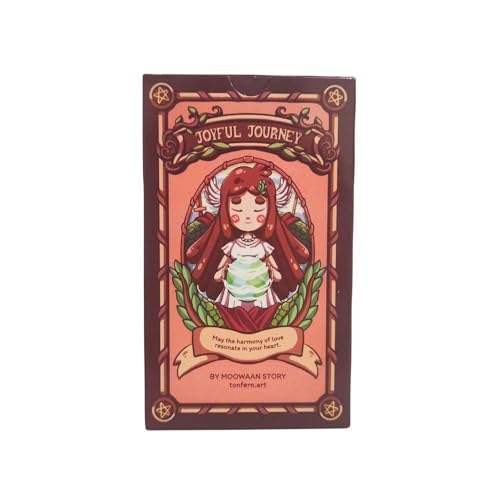 AAHOME Joyful Journey Tarot mit Leitfaden für Anfänger, Rider-Waite-System, 12 x 7 cm, niedliches Cartoon-Tarot-Deck, 78 Karten Joyful Journey Tarot von AAHOME