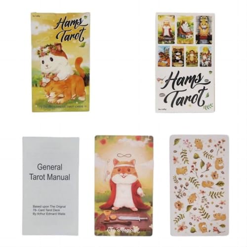 AAHOME Neue Englisch Tarot Karte 12x7cm Hams Tarot 79 Karten/Set Für Familie Party Unterhaltung Brettspiel Spielkarten Kinder Spielzeug Geschenk Hams Tarot von AAHOME