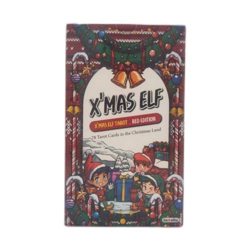 AAHOME X'Mas Elf Tarotkarten Weihnachten Green Divination Deck Englische Versionen Edition Oracle Brettspiel Tischspiele für Party X'Mas Elf Tarot von AAHOME