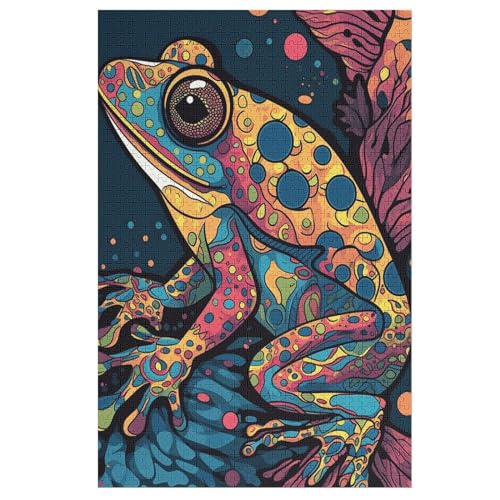 1000 Teile Puzzle Für Erwachsene, Frosch -Puzzles, Kinder Holz-Puzzle, Kreatives Puzzle, Geschenk Für Freunde Und Familie 78×53cm von AAPZY