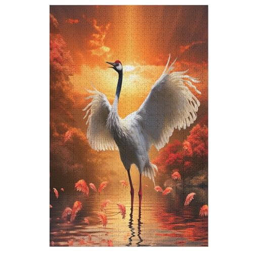 1000 Teile Puzzle Für Erwachsene, weißer Kranich -Puzzles, Kinder Holz-Puzzle, Kreatives Puzzle, Geschenk Für Freunde Und Familie 78×53cm 1000 Teile Puzzle Für Erwachsene, weißer Kranich -Puzzles, Kinder Holz-Puzzle, Kreatives Puzzle, Geschenk Für Freunde Und Familie 78×53cm von AAPZY