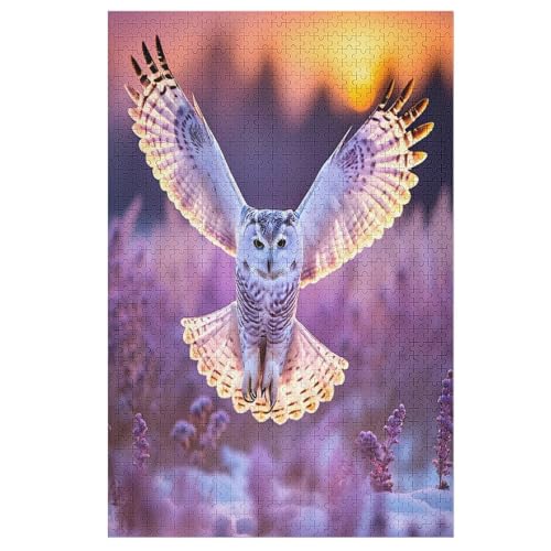 1000 Teile Puzzle Für Jugendliche,Animal Eule Puzzles,Erwachsenenpuzzle,Holzpuzzles,Dekompressionsspiel,Spielzeugpuzzles 78×53cm von AAPZY