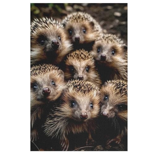 1000 Teile Puzzle Für Jugendliche,Igel Puzzles,Erwachsenenpuzzle,Holzpuzzles,Dekompressionsspiel,Spielzeugpuzzles （78×53cm） von AAPZY