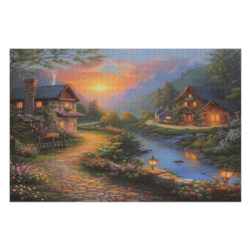 1000 Teile Puzzle Für Jugendliche,Landschaftsmalerei Puzzles,Erwachsenenpuzzle,Holzpuzzles,Dekompressionsspiel,Spielzeugpuzzles （75×50cm） von AAPZY