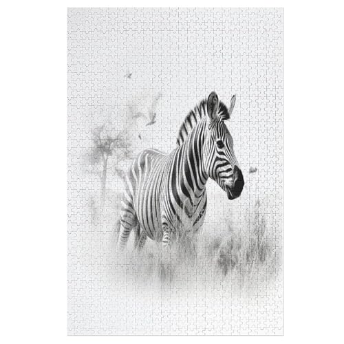 1000 Teile Puzzle Für Jugendliche,Zebra Puzzles,Erwachsenenpuzzle,Holzpuzzles,Dekompressionsspiel,Spielzeugpuzzles 78×53cm von AAPZY