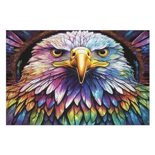 1000 Teile Puzzle Für Jungen Und Mädchen, Standard-Puzzles, Tieradler -Puzzles, Familienspiele, （75×50cm） von AAPZY