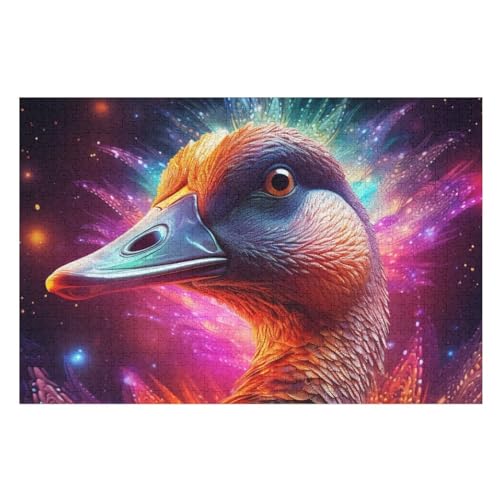 1000 Teile Puzzles Für Erwachsene, Ente Puzzle, Holzpuzzle - Familienpuzzle Verringerter Druck Schwieriges Puzzle Unmögliche Puzzle Für Erwachsene 12+ Kinder （75×50cm） von AAPZY