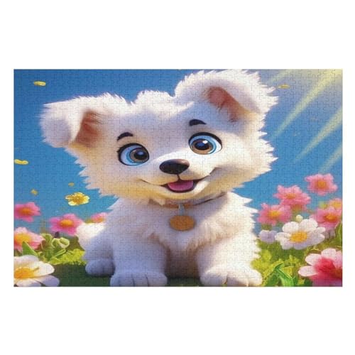 1000 Teile Puzzles Für Erwachsene, Hund Puzzle, Holzpuzzle - Familienpuzzle Verringerter Druck Schwieriges Puzzle Unmögliche Puzzle Für Erwachsene 12+ Kinder （75×50cm） von AAPZY