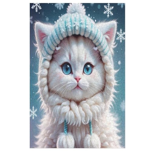 1000 Teile Puzzles Für Erwachsene, Katze Puzzle, Holzpuzzle - Familienpuzzle Verringerter Druck Schwieriges Puzzle Unmögliche Puzzle Für Erwachsene 12+ Kinder （78×53cm） von AAPZY