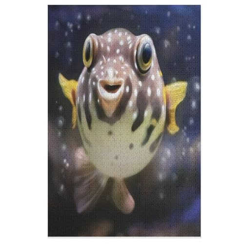 1000 Teile Puzzles Für Erwachsene, Puffer Fisch Puzzle, Holzpuzzle - Familienpuzzle Verringerter Druck Schwieriges Puzzle Unmögliche Puzzle Für Erwachsene 12+ Kinder 78×53cm von AAPZY