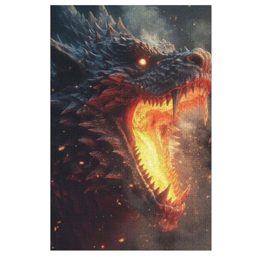 1000-teiliges Puzzle Für Erwachsene, Drache -Puzzle, Dekompressionsspiel, Spielzeugpuzzles, Geburtstagsgeschenke （78×53cm） von AAPZY