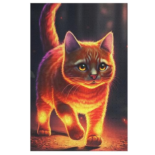 1000-teiliges Puzzle Für Erwachsene, Katze -Puzzle, Dekompressionsspiel, Spielzeugpuzzles, Geburtstagsgeschenke （78×53cm） von AAPZY