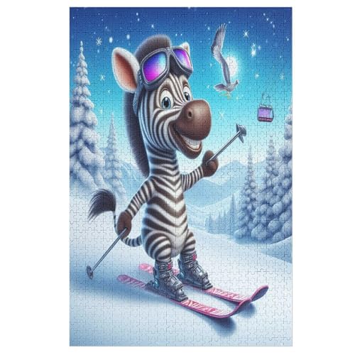 1000-teiliges Puzzles, Animal Zebra -Puzzle Für Erwachsene Kinder,Holzbrettpuzzle,Erwachsenenpuzzles,Geschenke 78×53cm von AAPZY