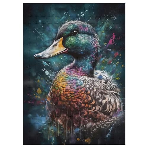 300 Teile Puzzle Für Erwachsene, Ente -Puzzles, Kinder Holz-Puzzle, Kreatives Puzzle, Geschenk Für Freunde Und Familie 42×30cm von AAPZY