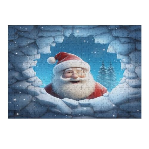 300 Teile Puzzle Für Erwachsene, Weihnachtsmann -Puzzles, Kinder Holz-Puzzle, Kreatives Puzzle, Geschenk Für Freunde Und Familie （40×28cm） von AAPZY