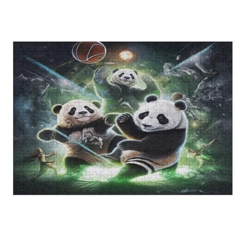 300 Teile Puzzle Für Jugendliche,Panda Puzzles,Erwachsenenpuzzle,Holzpuzzles,Dekompressionsspiel,Spielzeugpuzzles （40×28cm） von AAPZY