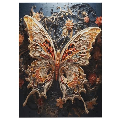 300 Teile Puzzle Für Jugendliche,Schmetterling Puzzles,Erwachsenenpuzzle,Holzpuzzles,Dekompressionsspiel,Spielzeugpuzzles （42×30cm） von AAPZY