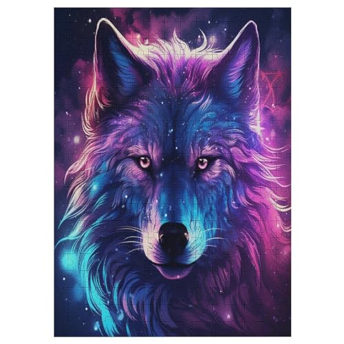 300 Teile Puzzle Für Jugendliche,Wolf Puzzles,Erwachsenenpuzzle,Holzpuzzles,Dekompressionsspiel,Spielzeugpuzzles （42×30cm） von AAPZY