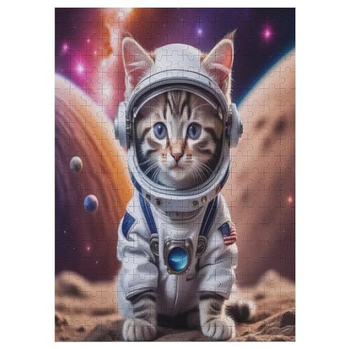 300 Teile Puzzle Für Jungen Und Mädchen, Standard-Puzzles, Animal Cute Katze -Puzzles, Familienspiele, 42×30cm von AAPZY