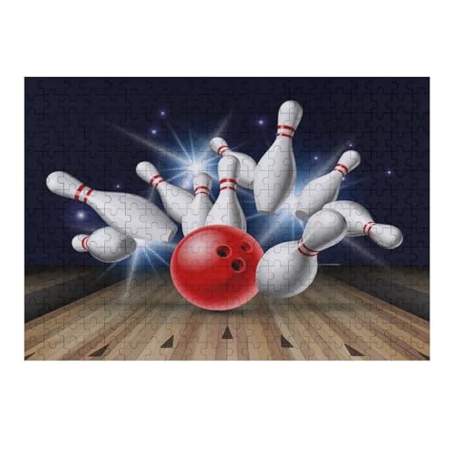 300 Teile Puzzle Für Jungen Und Mädchen, Standard-Puzzles, Bowling -Puzzles, Familienspiele, （40×28cm） von AAPZY