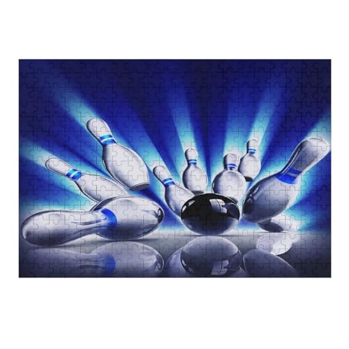 300 Teile Puzzle Für Jungen Und Mädchen, Standard-Puzzles, Bowling -Puzzles, Familienspiele, （40×28cm） von AAPZY