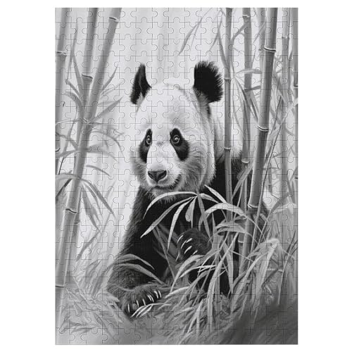 300 Teile Puzzles Für Erwachsene, Panda Puzzle, Holzpuzzle - Familienpuzzle Verringerter Druck Schwieriges Puzzle Unmögliche Puzzle Für Erwachsene 12+ Kinder 42×30cm von AAPZY