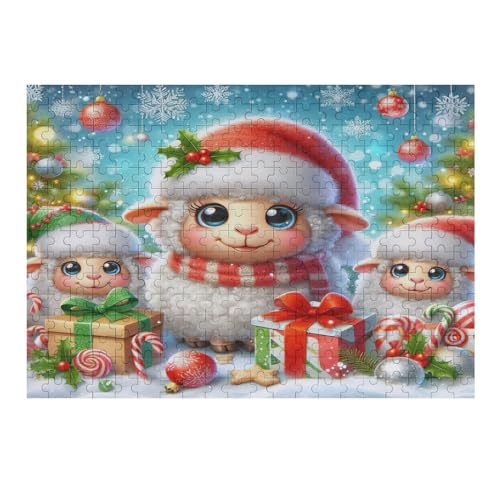 300 Teile Puzzles Für Erwachsene, Tierschaf Puzzle, Holzpuzzle - Familienpuzzle Verringerter Druck Schwieriges Puzzle Unmögliche Puzzle Für Erwachsene 12+ Kinder （40×28cm） von AAPZY