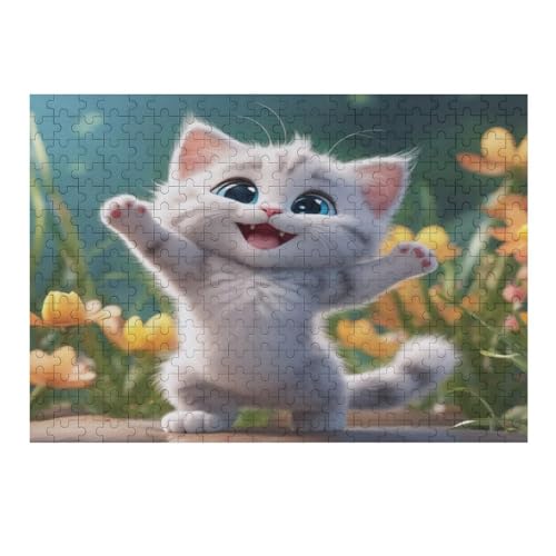 300 Teile Puzzles Für Erwachsene, süße Katze Puzzle, Holzpuzzle - Familienpuzzle Verringerter Druck Schwieriges Puzzle Unmögliche Puzzle Für Erwachsene 12+ Kinder （40×28cm） von AAPZY