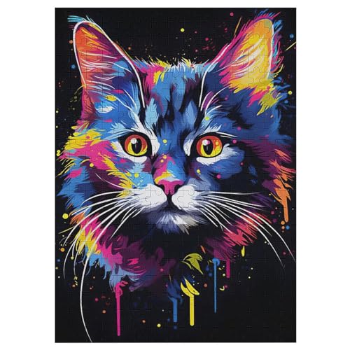 300-teiliges Puzzle Für Erwachsene, Katze -Puzzle, Dekompressionsspiel, Spielzeugpuzzles, Geburtstagsgeschenke （42×30cm） von AAPZY