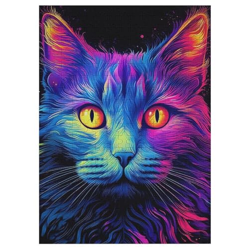 300-teiliges Puzzle Für Erwachsene, Katze -Puzzle, Dekompressionsspiel, Spielzeugpuzzles, Geburtstagsgeschenke （42×30cm） von AAPZY