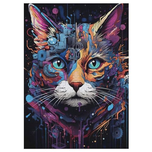 300-teiliges Puzzle Für Erwachsene, Katze -Puzzle, Dekompressionsspiel, Spielzeugpuzzles, Geburtstagsgeschenke （42×30cm） von AAPZY