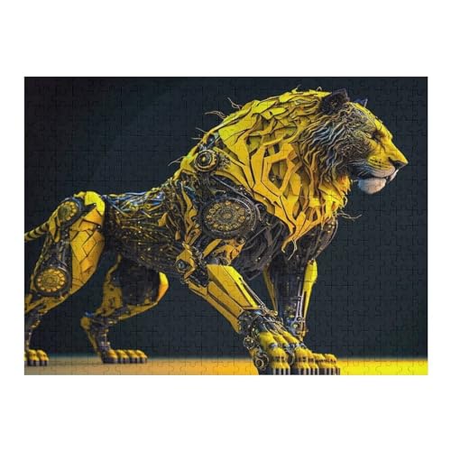 500 Teile Puzzle Für Erwachsene, Mechanical Tiger -Puzzles, Kinder Holz-Puzzle, Kreatives Puzzle, Geschenk Für Freunde Und Familie （52×38cm） von AAPZY