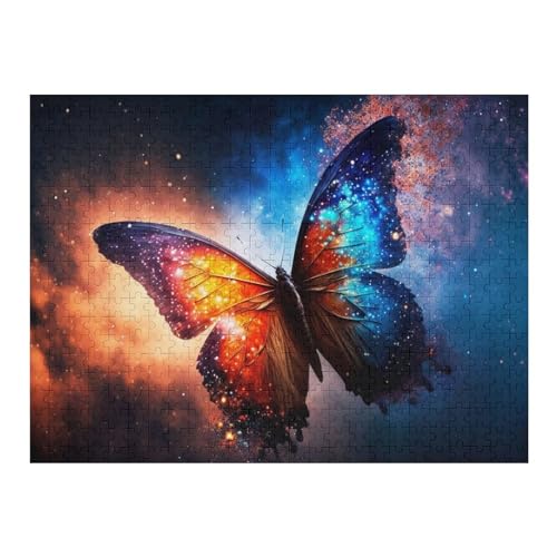 500 Teile Puzzle Für Erwachsene, Schmetterling -Puzzles, Kinder Holz-Puzzle, Kreatives Puzzle, Geschenk Für Freunde Und Familie （52×38cm） von AAPZY