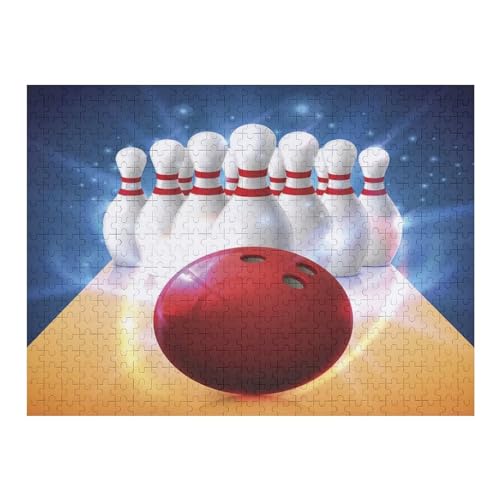 500 Teile Puzzle Für Jugendliche,Bowling Puzzles,Erwachsenenpuzzle,Holzpuzzles,Dekompressionsspiel,Spielzeugpuzzles （52×38cm） von AAPZY