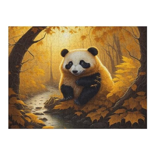 500 Teile Puzzle Für Jugendliche,Panda Puzzles,Erwachsenenpuzzle,Holzpuzzles,Dekompressionsspiel,Spielzeugpuzzles （52×38cm） von AAPZY