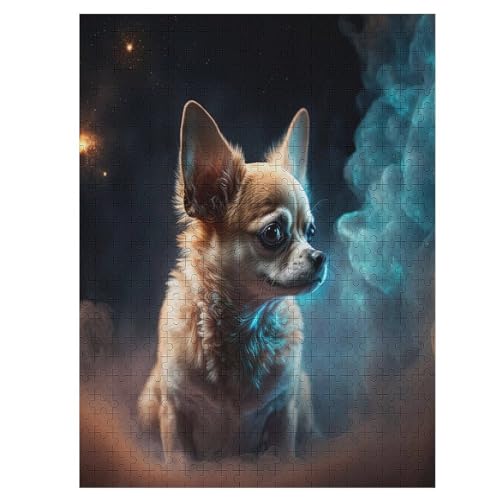 500 Teile Puzzle Für Jugendliche,Tier Chihuahua Puzzles,Erwachsenenpuzzle,Holzpuzzles,Dekompressionsspiel,Spielzeugpuzzles （55×41cm） von AAPZY