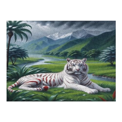 500 Teile Puzzle Für Jugendliche,Tiger Puzzles,Erwachsenenpuzzle,Holzpuzzles,Dekompressionsspiel,Spielzeugpuzzles （52×38cm） von AAPZY