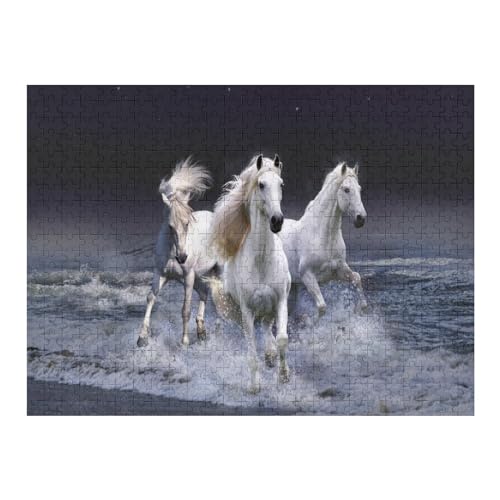 500 Teile Puzzle Für Jungen Und Mädchen, Standard-Puzzles, Pferd -Puzzles, Familienspiele, （52×38cm） von AAPZY