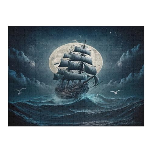 500 Teile Puzzle Für Jungen Und Mädchen, Standard-Puzzles, Segelboot -Puzzles, Familienspiele, （52×38cm） von AAPZY