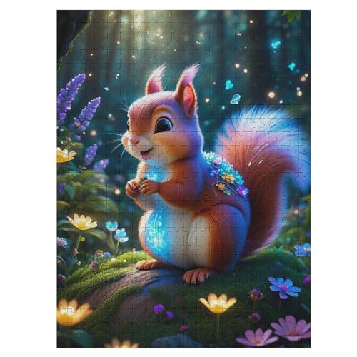 500 Teile Puzzles Für Erwachsene, Eichhörnchen Puzzle, Holzpuzzle - Familienpuzzle Verringerter Druck Schwieriges Puzzle Unmögliche Puzzle Für Erwachsene 12+ Kinder （55×41cm） von AAPZY