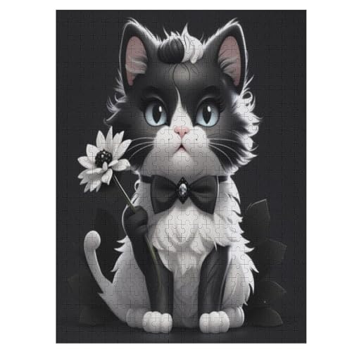 500 Teile Puzzles Für Erwachsene, süße Katze Puzzle, Holzpuzzle - Familienpuzzle Verringerter Druck Schwieriges Puzzle Unmögliche Puzzle Für Erwachsene 12+ Kinder （55×41cm） von AAPZY