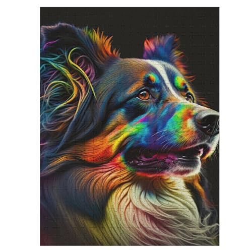 500-teiliges Puzzle Für Erwachsene, Cute Hund -Puzzle, Dekompressionsspiel, Spielzeugpuzzles, Geburtstagsgeschenke （55×41cm） von AAPZY