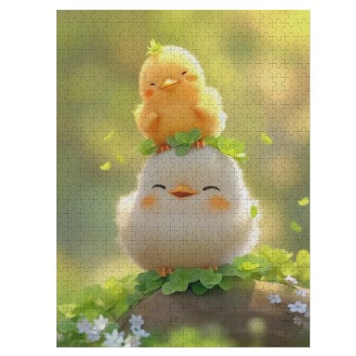 500-teiliges Puzzles, Ente -Puzzle Für Erwachsene Kinder,Holzbrettpuzzle,Erwachsenenpuzzles,Geschenke （55×41cm） von AAPZY