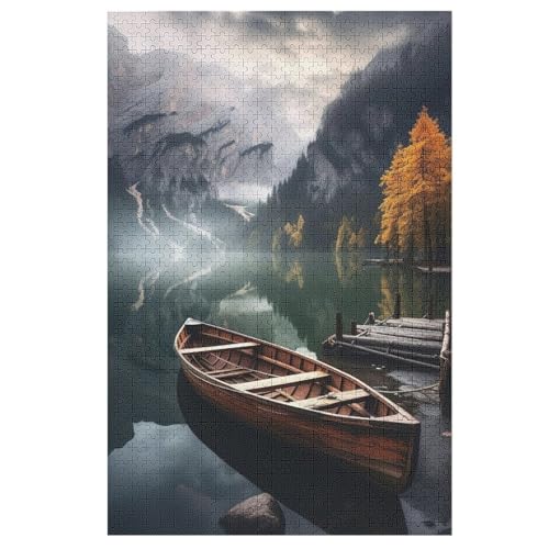 Ätherischer See Holzpuzzle 1000 Teile, Knobelspiele Für Erwachsene, Teenager, Puzzles Unmögliche - Kinder Puzzle Zimmer Deko 78×53cm von AAPZY