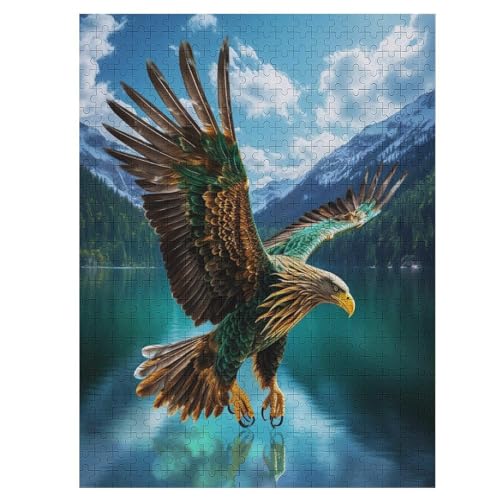 Adler 500 Teile Puzzle Für Erwachsene, Herausforderung Puzzles - Familienpuzzle Verringerter Druck Schwieriges Puzzle Rahmen Holzpuzzle Für Erwachsene Kinder 12+ （55×41cm） von AAPZY