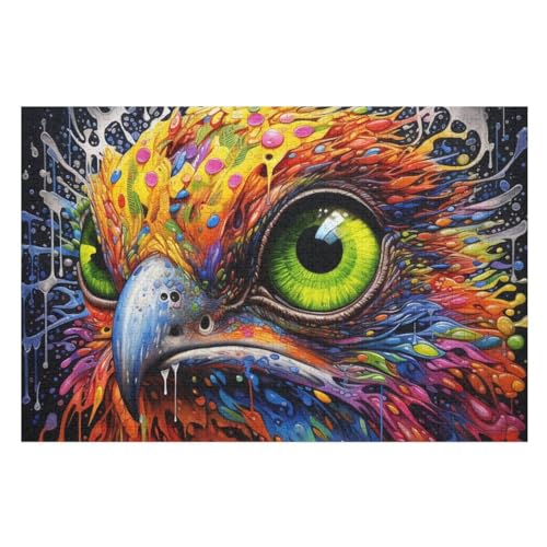 Adler -Puzzle, 1000 Teile,Holzpuzzle Für Erwachsene Kinder, Lustiges Spielzeug, Denkspiel, Spielzeug, Bildungsspiel, Herausforderung, Pädagogisch, （75×50cm） von AAPZY