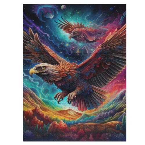 Adler – Puzzle 500 Teile, Holzpuzzle, Herausforderndes Geschicklichkeitsspiel Für Die Ganze Familie, Kinder Erwachsenenpuzzle Ab 12 Jahren （55×41cm） von AAPZY